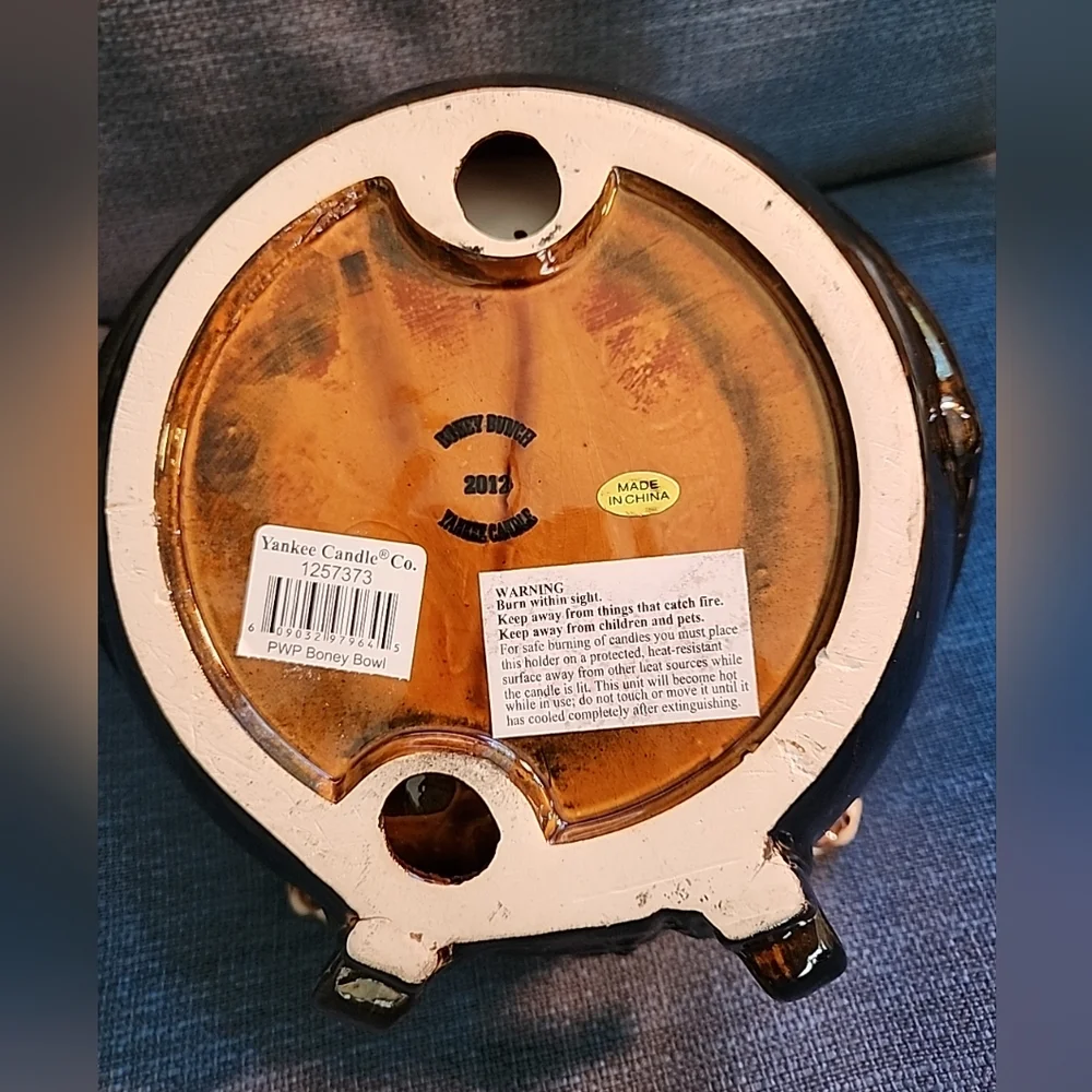 Yankee Candle Boney Bunch 2012 PWP Boney Bowl Halloween Candy Dish - Picture 6 of 7